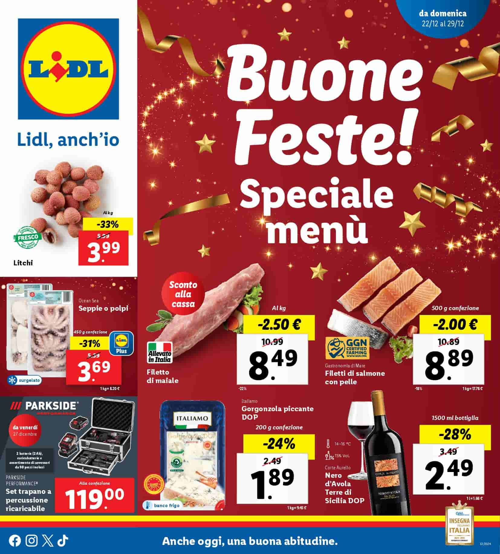 Buone Feste! Speciale Menu